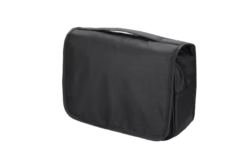 Single black Garzini packing cube, side view